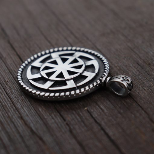 EYHIMD Kolovrat Slavic Symbol of the Sun Stainless Steel Pendant Stunning Ornament Unique Pagan Jewelry