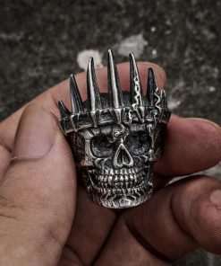 EYHIMD Mens Classical Nobility King Crown Skull 316L Stainless Steel Biker Rings Punk Fasion Jewelry Gift for Men