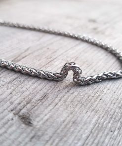 Mens 4mm Stainless Steel Wheat Chain Necklace Classic Pendant Accessories Jewelry Gifts for Him