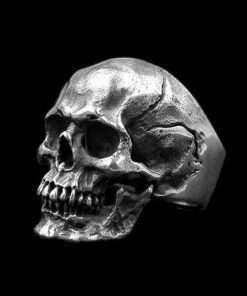 EYHIMD Men's Calvarium Skull Ring Gothic 316L Stainless Steel Biker Ring Motorcycle Band jewellery