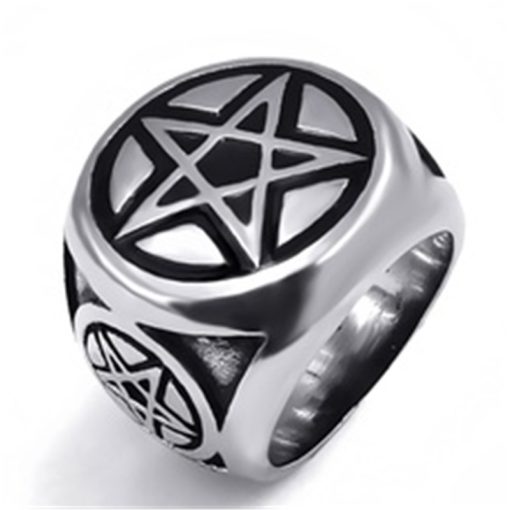 Cool Mens Boys 316L Stainless Steel Biker Rings Vintage Indian Warrior Skull Punk Jewelry - Image 2