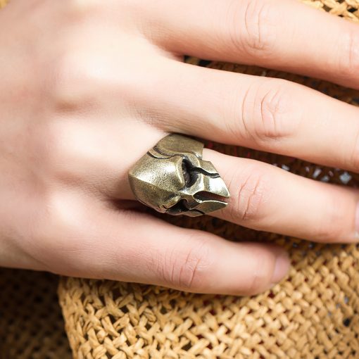 Cool Classic Sparta Skull Helmet Ring Men Stainless Steel Warrior Rings Biker Jewelry - Image 2