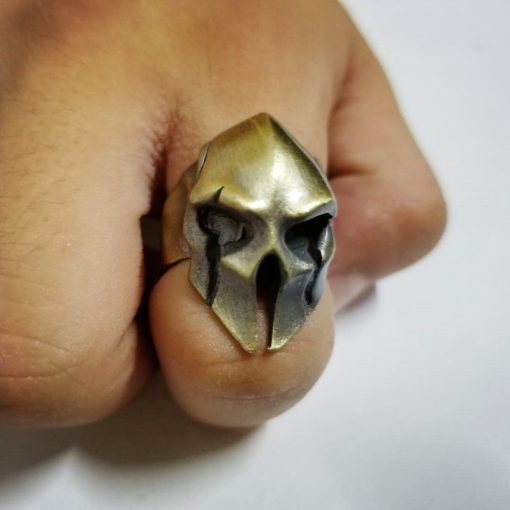 Cool Classic Sparta Skull Helmet Ring Men Stainless Steel Warrior Rings Biker Jewelry - Image 6