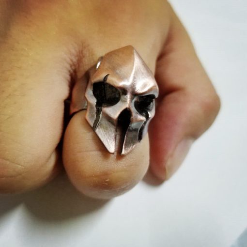 Cool Classic Sparta Skull Helmet Ring Men Stainless Steel Warrior Rings Biker Jewelry - Image 7